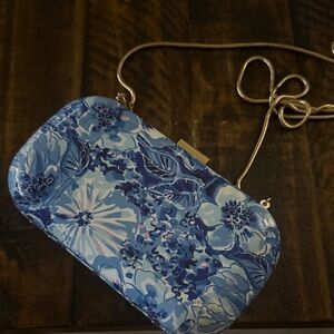 Lilly Pulitzer Blue Floral Clutch